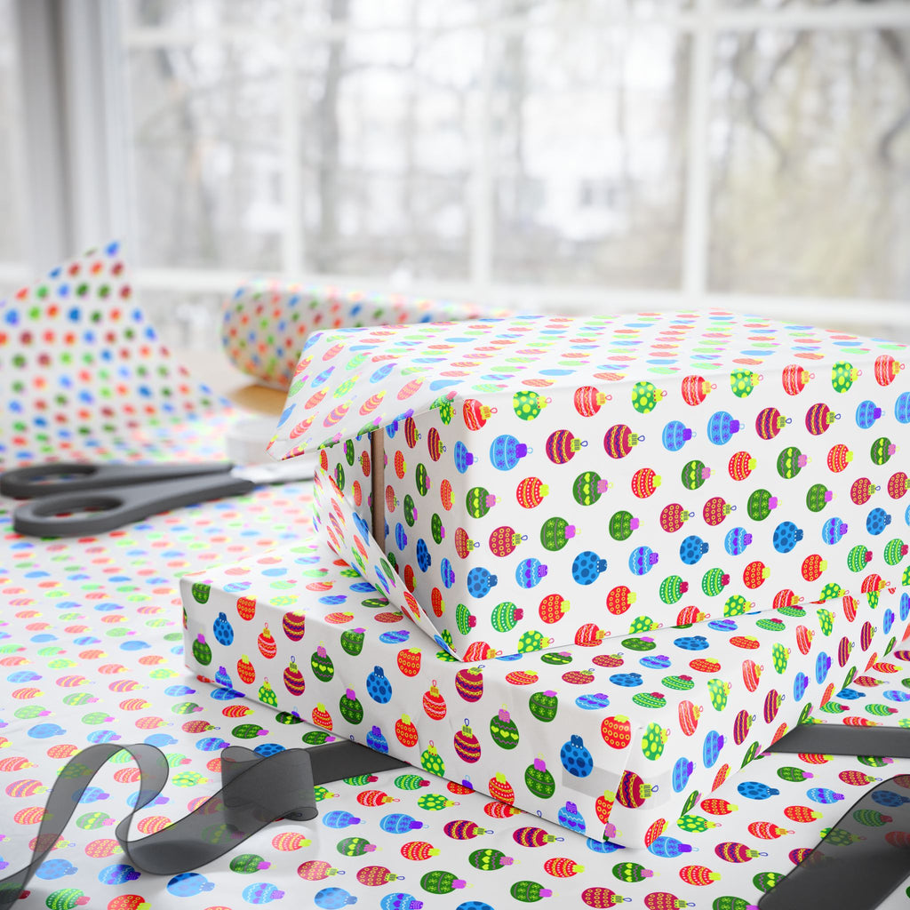 Christmas Tiny Baubles Wrapping Paper | Holiday Gift Wrapping Paper Roll