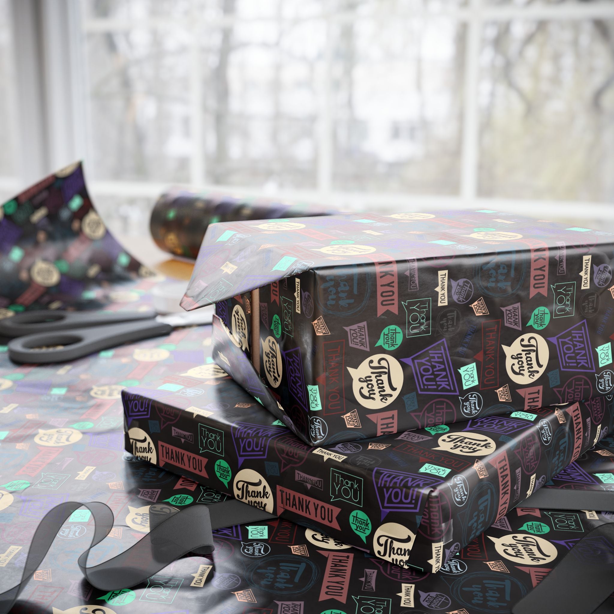 Thank You Appreciation Blurbs Wrapping Paper Design | Holiday Gift Wrapping Paper Roll