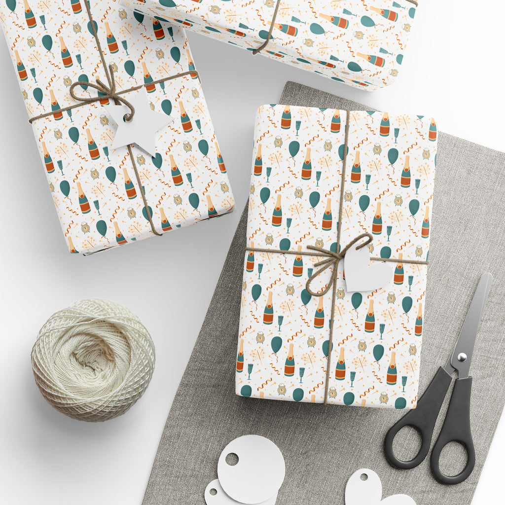 New Year's Traditions Wrapping Paper - Holiday Gift Wrapping Paper Roll