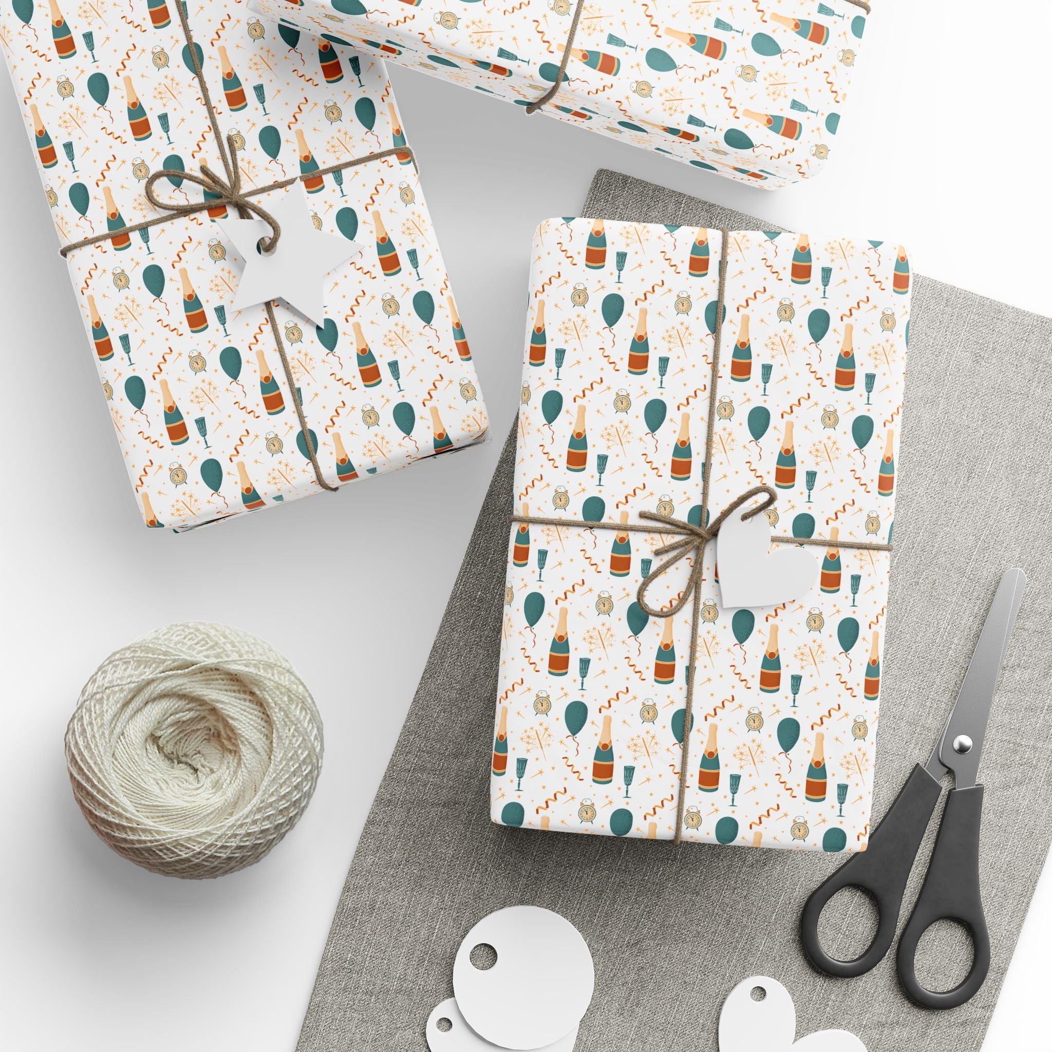 New Year's Traditions Wrapping Paper - Holiday Gift Wrapping Paper Roll