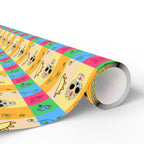 Day of the Dead Checkerboard Skulls Wrapping Paper | Holiday Gift Wrapping Paper Roll