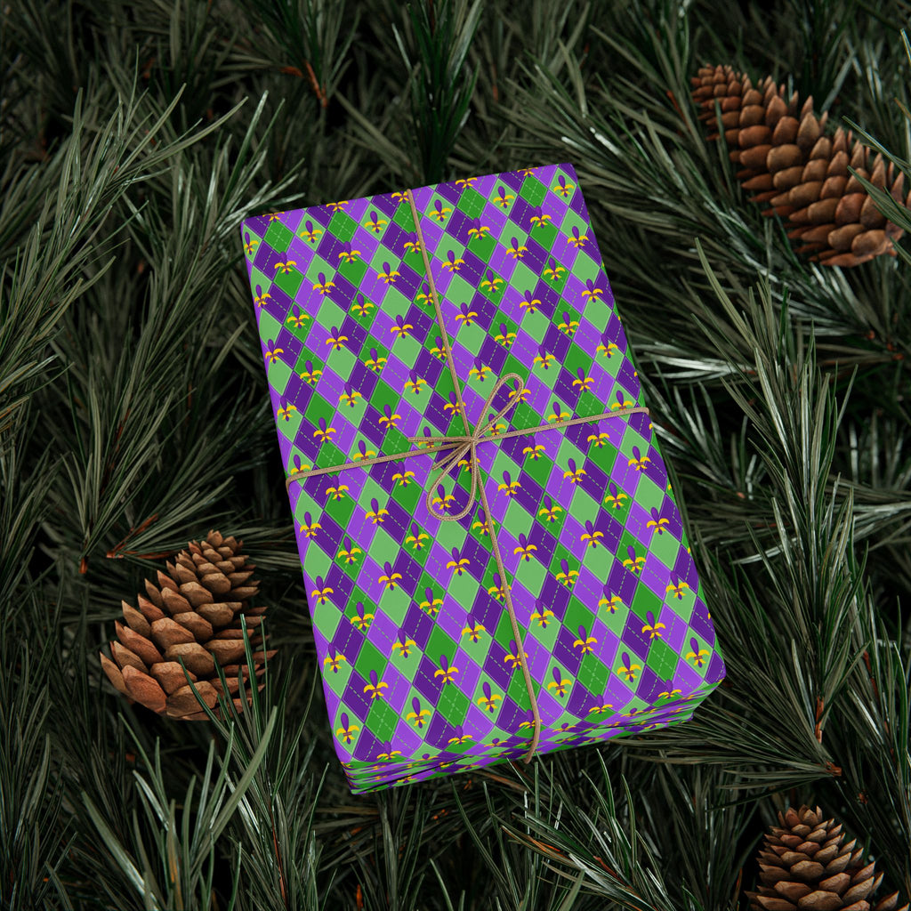 Argyle Design 001 Wrapping Paper - Holiday Gift Wrapping Paper Roll