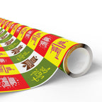 Thank You Four Square Wrapping Paper Design | Holiday Gift Wrapping Paper Roll
