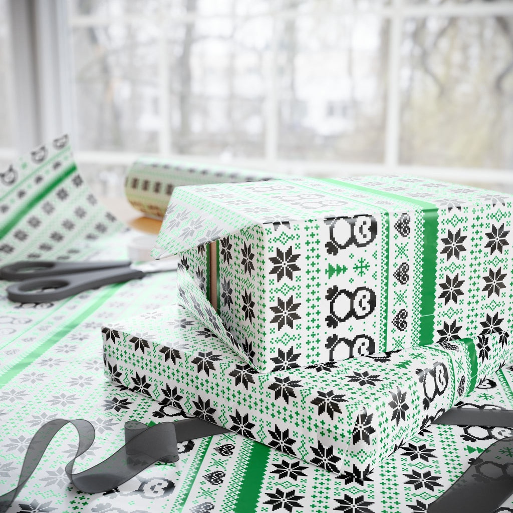 Christmas Ugly Penguins Wrapping Paper | Holiday Gift Wrapping Paper Roll