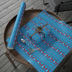 Christmas Ugly Reindeer Wrapping Paper | Holiday Gift Wrapping Paper Roll