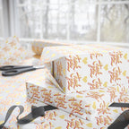 Thank You Script Notecard Wrapping Paper Design | Holiday Gift Wrapping Paper Roll