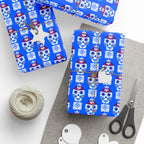 Day of the Dead Flower Head Wrapping Paper | Holiday Gift Wrapping Paper Roll