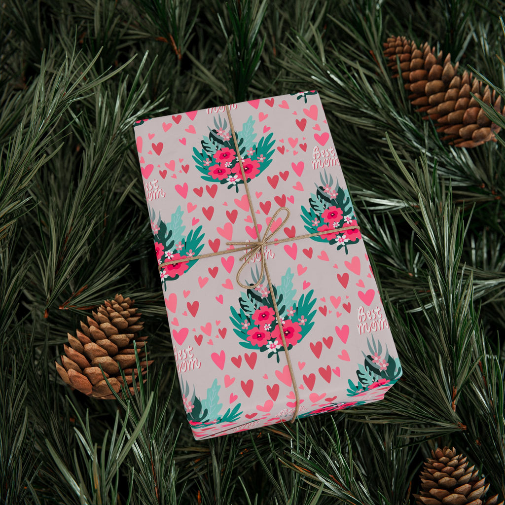 Mother's Day Best Mothers Bouquet Wrapping Paper - Holiday Gift Wrapping Paper Roll