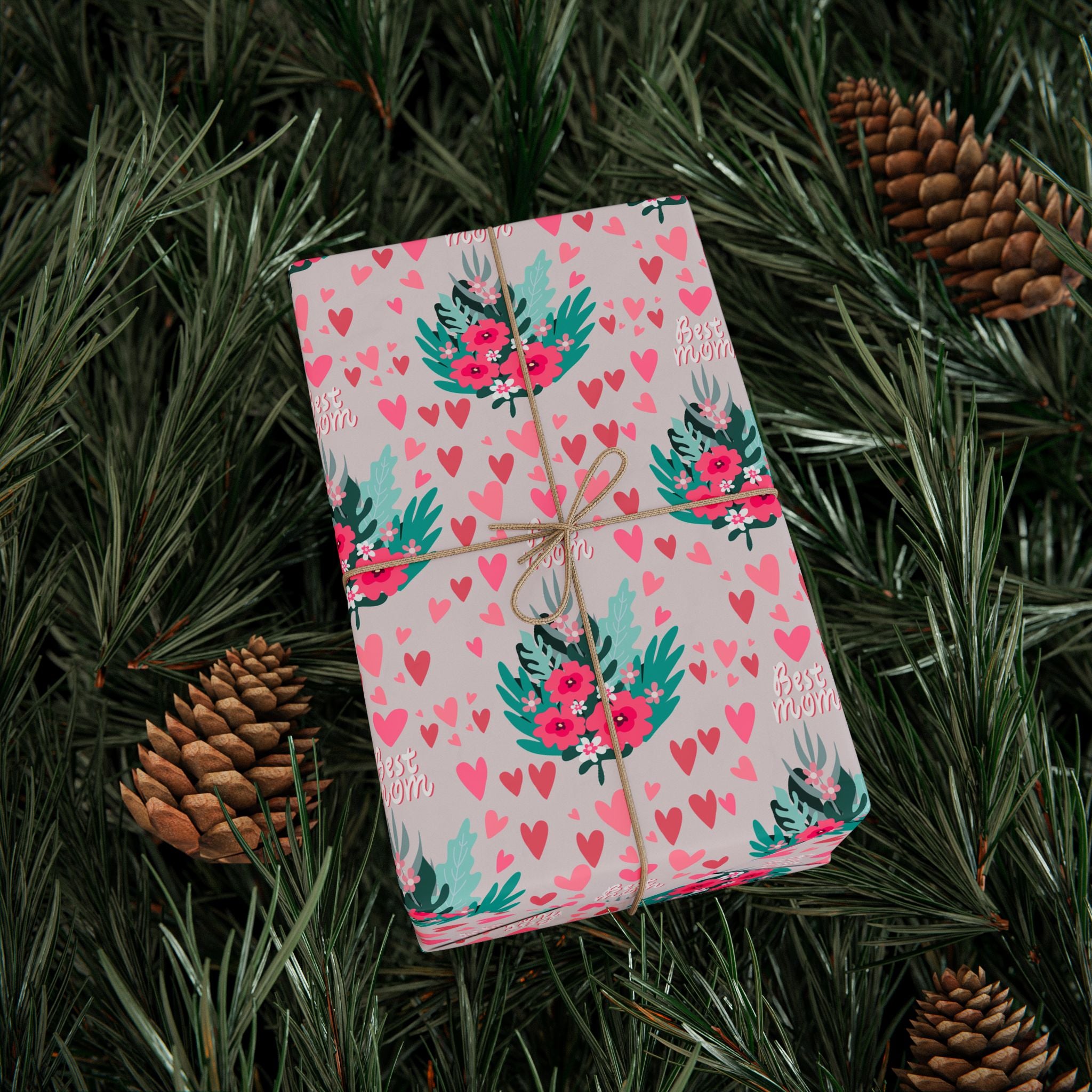 Mother's Day Best Mothers Bouquet Wrapping Paper - Holiday Gift Wrapping Paper Roll
