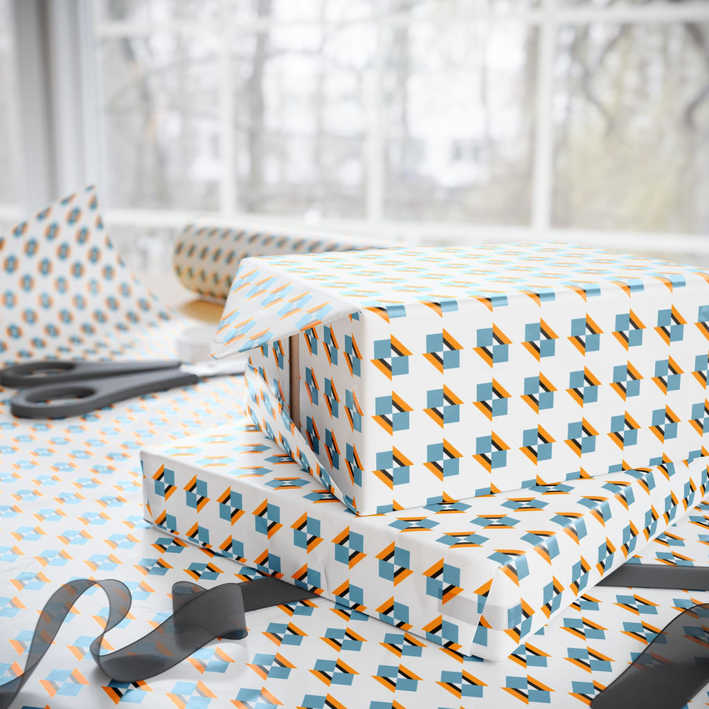 Geometric Design 014 Wrapping Paper - Holiday Gift Wrapping Paper Roll