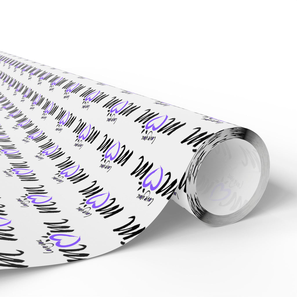Mother's Day Love Mom Wrapping Paper - Holiday Gift Wrapping Paper Roll
