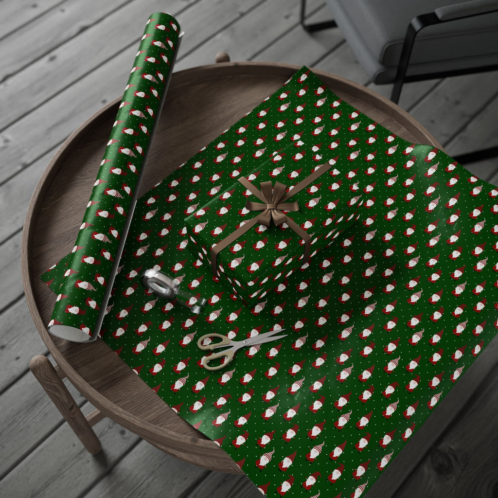 Christmas Dancing Gnomes Wrapping Paper | Holiday Gift Wrapping Paper Roll