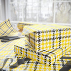 Houndstooth Wrapping Paper Design Yellow 002 - Holiday Gift Wrapping Paper Roll