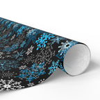 Christmas Dark Snowfall Wrapping Paper | Holiday Gift Wrapping Paper Roll