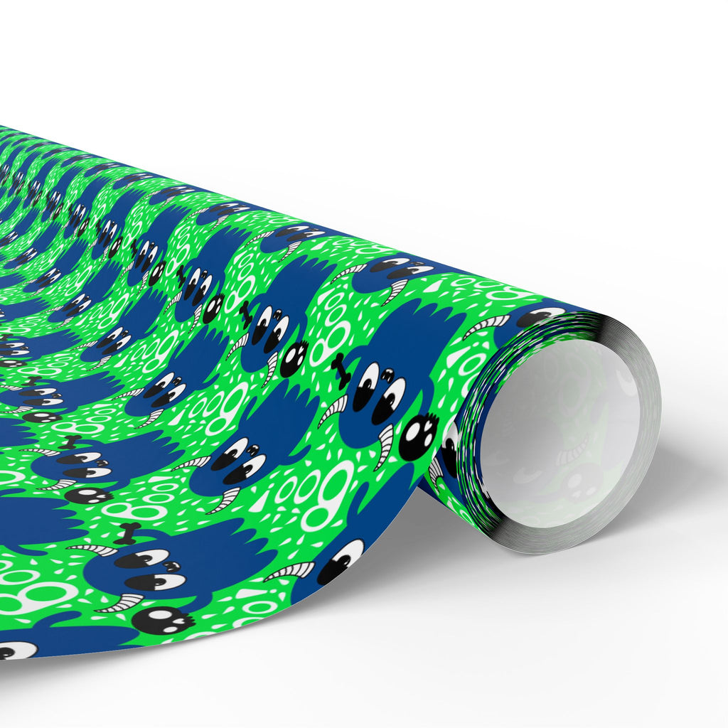 Halloween Horned Ghosts Wrapping Paper | Holiday Gift Wrapping Paper Roll