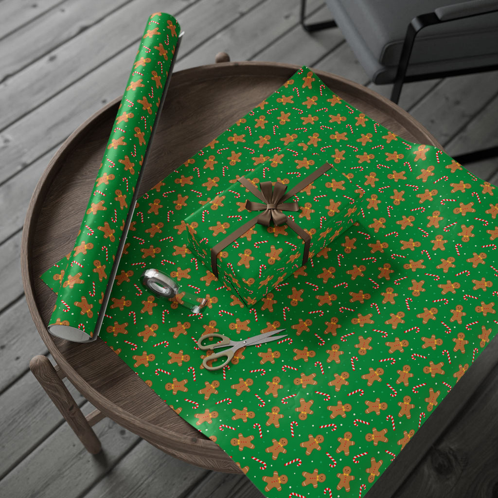 Christmas Gingerbread Canes Wrapping Papers | Holiday Gift Wrapping Paper Roll