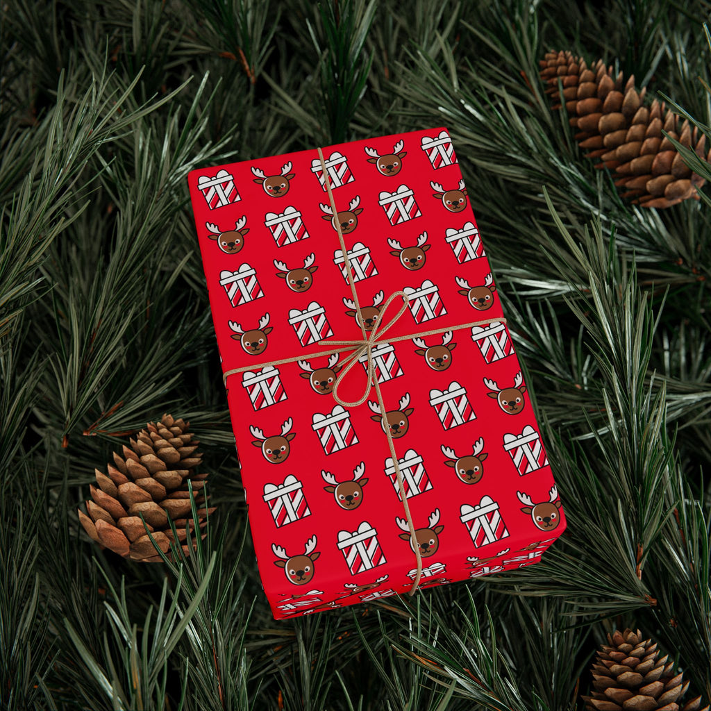 Christmas Reindeer Gifts Wrapping Paper | Holiday Gift Wrapping Paper Roll