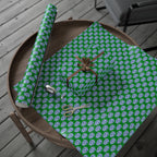 Day of the Dead Sugar Skulls on Green Wrapping Paper | Holiday Gift Wrapping Paper Roll
