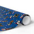 Day of the Dead Calavera Cats Wrapping Paper | Holiday Gift Wrapping Paper Roll
