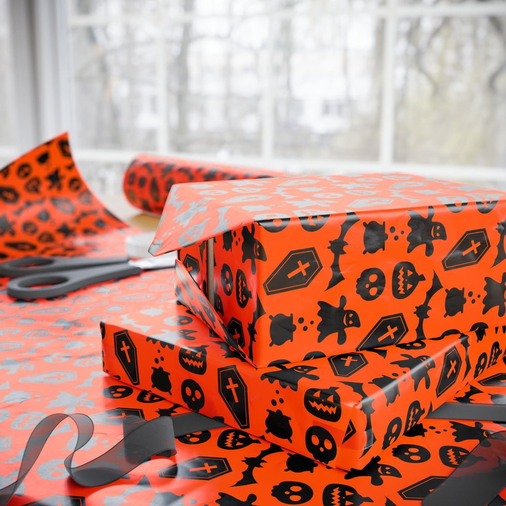 Halloween Holy Coffins Wrapping Paper | Holiday Gift Wrapping Paper