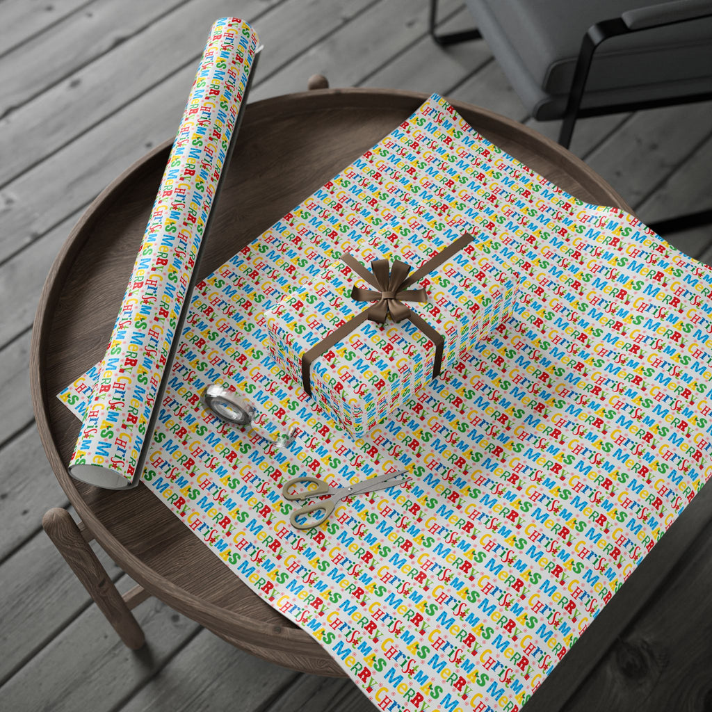 Christmas Merry Christmas Wrapping Paper | Holiday Gift Wrapping Paper Roll
