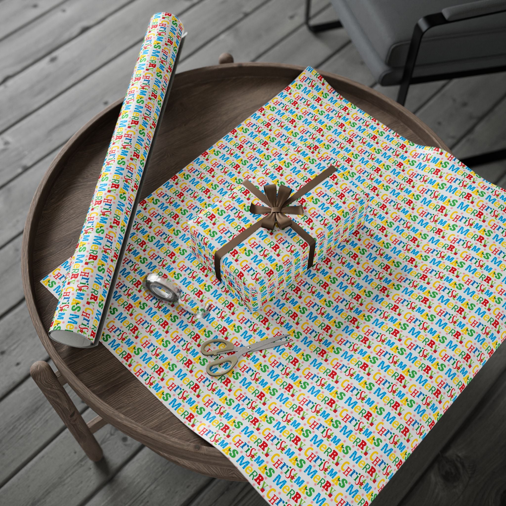 Christmas Merry Christmas Wrapping Paper | Holiday Gift Wrapping Paper Roll