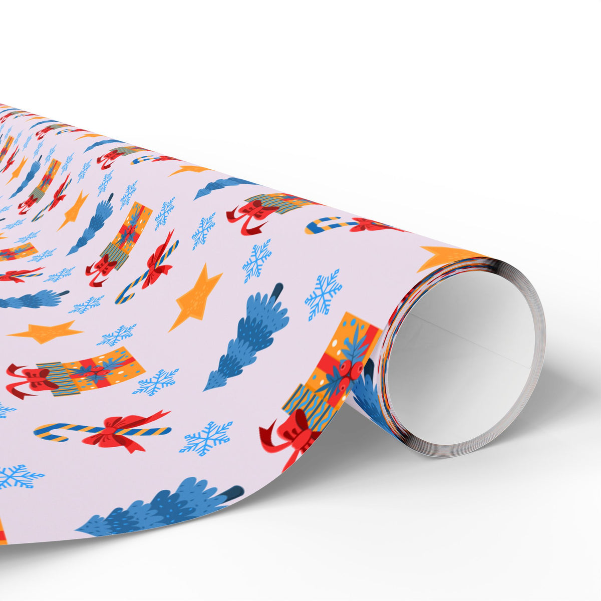Christmas Colorful Canes Wrapping Paper | Holiday Gift Wrapping Paper Roll