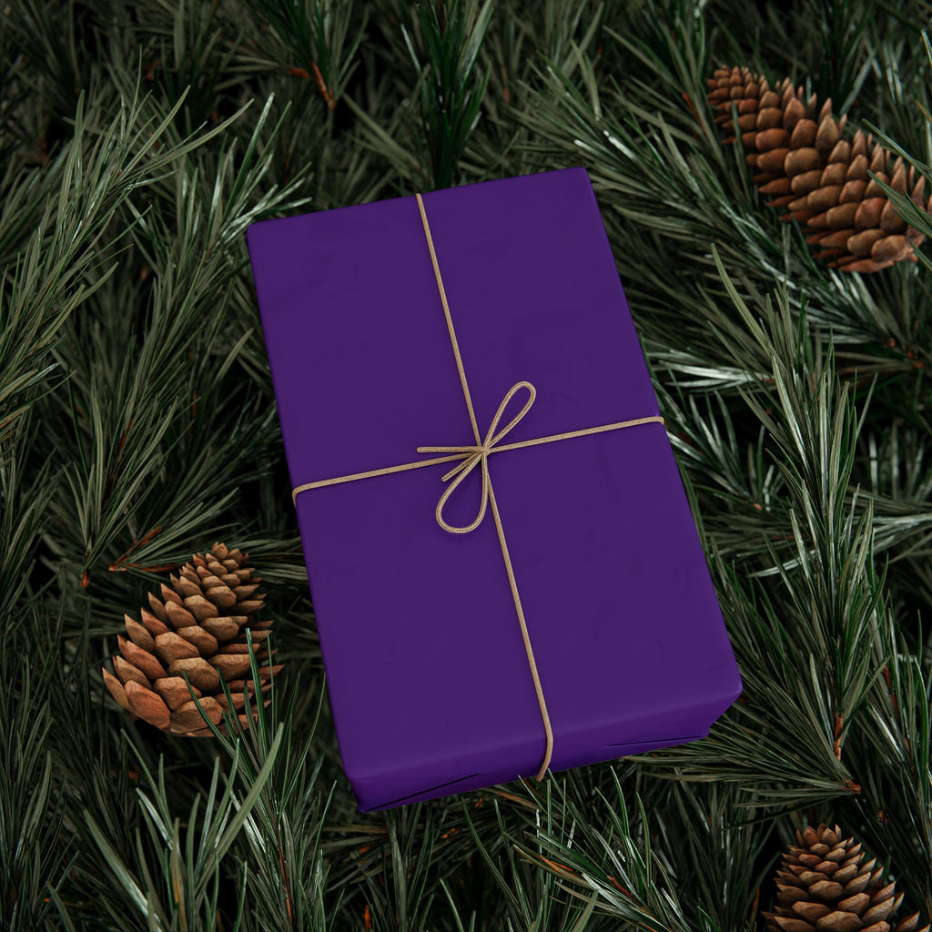 Solid Purple Wrapping Paper - Holiday Gift Wrapping Paper Roll