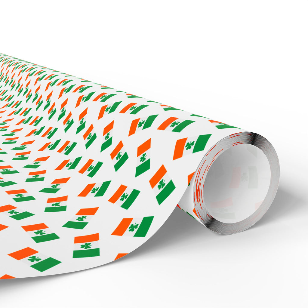 St Patrick's Day Irish Flags Wrapping Paper | Holiday Gift Wrapping Paper Roll