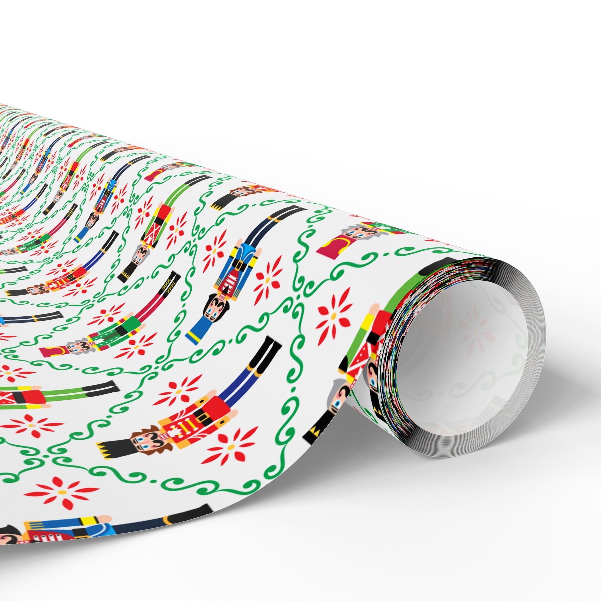Christmas Nutcracker Parade Wrapping Paper | Holiday Gift Wrapping Paper Roll