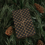 Thank You Golden Leaves Wrapping Paper Design | Holiday Gift Wrapping Paper Roll