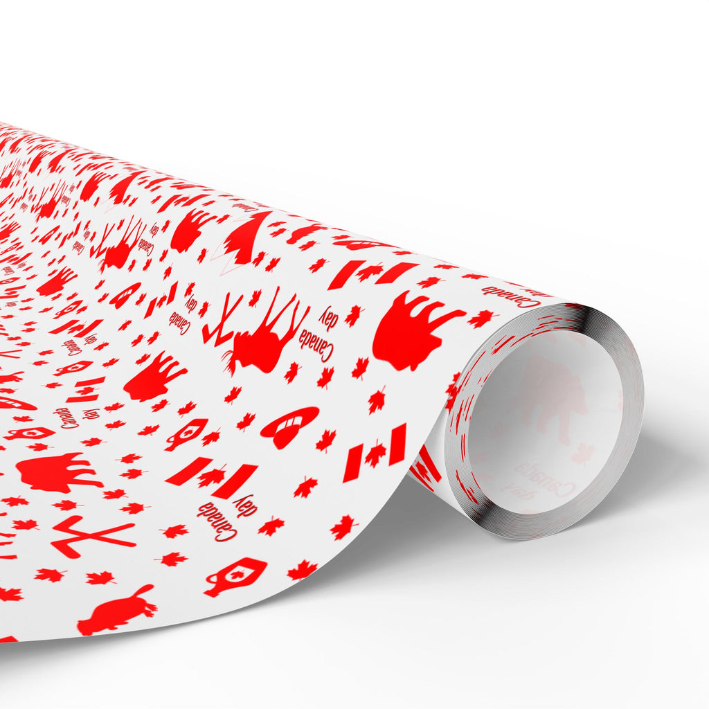 Canada Day Bear Collage Wrapping Paper - Holiday Gift Wrapping Paper Roll