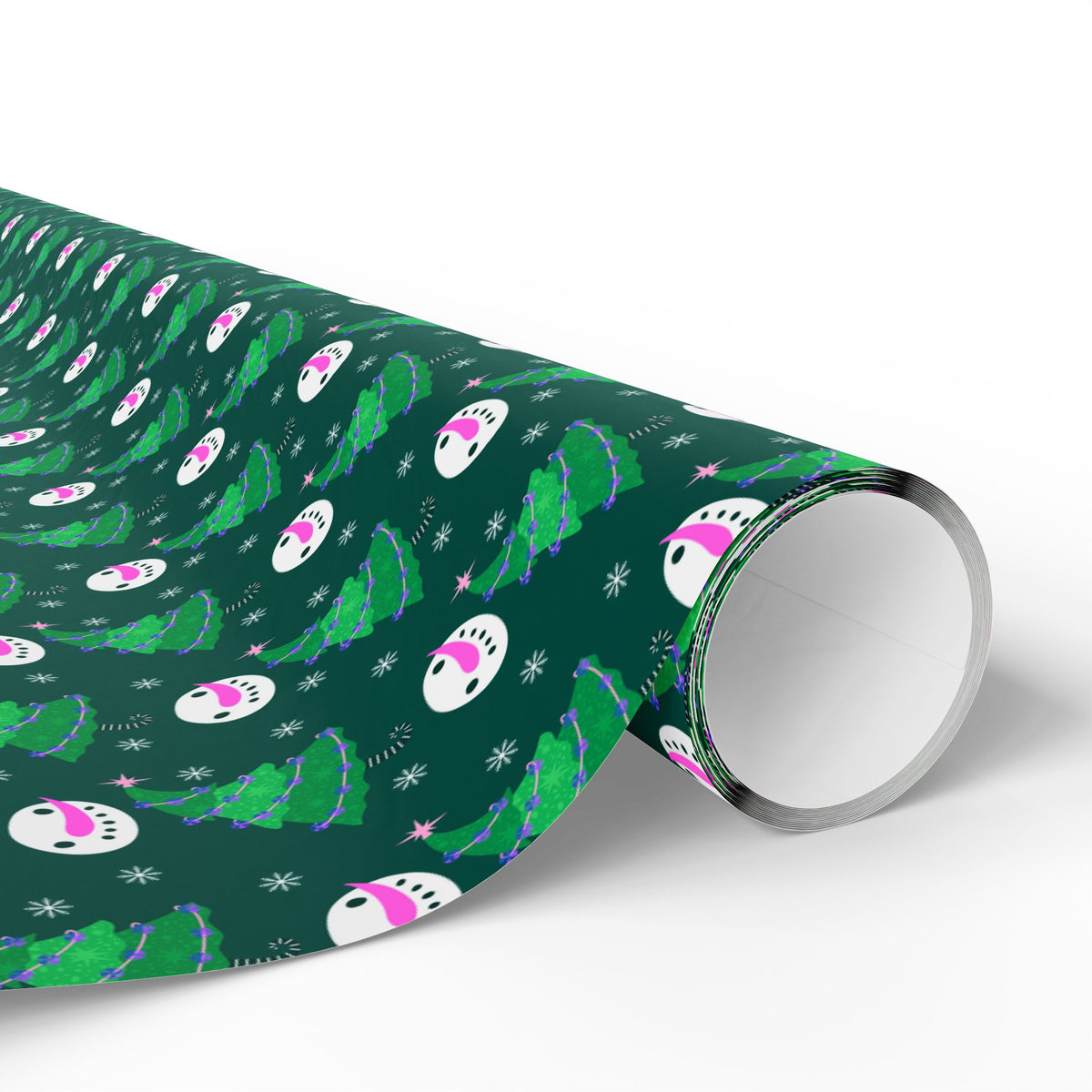 Christmas Carrot Nosed Snowman Wrapping Paper | Holiday Gift Wrapping Paper Roll