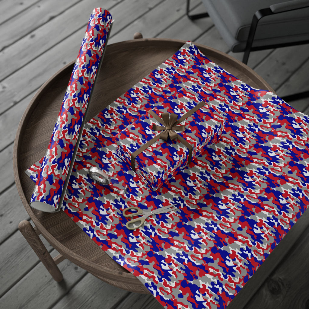 4th of July Patriotic Camo 2.0 Wrapping Paper | Holiday Gift Wrapping Paper Roll