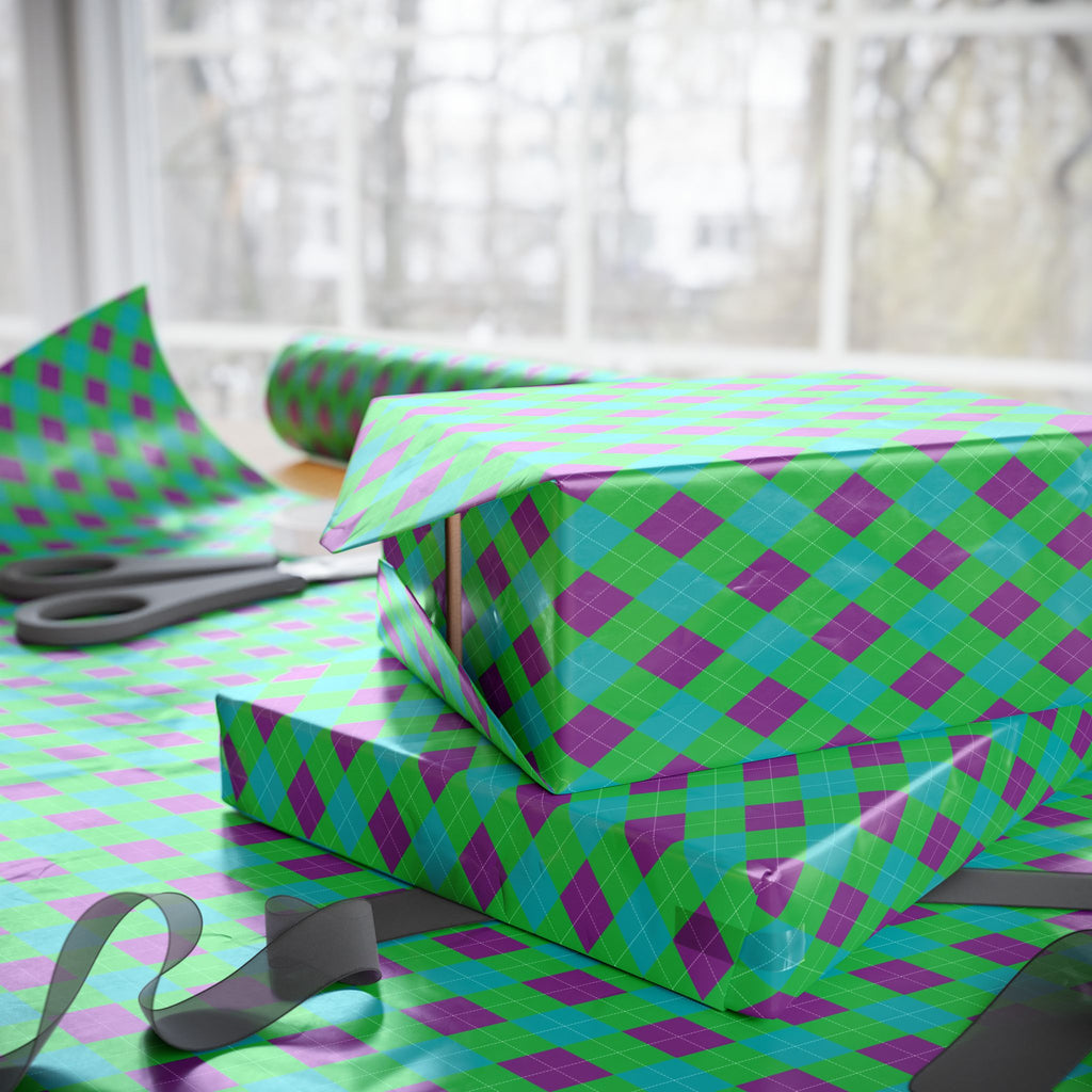 Argyle Design 029 Wrapping Paper - Holiday Gift Wrapping Paper Roll