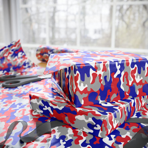 4th of July Patriotic Camo 2.0 Wrapping Paper | Holiday Gift Wrapping Paper Roll