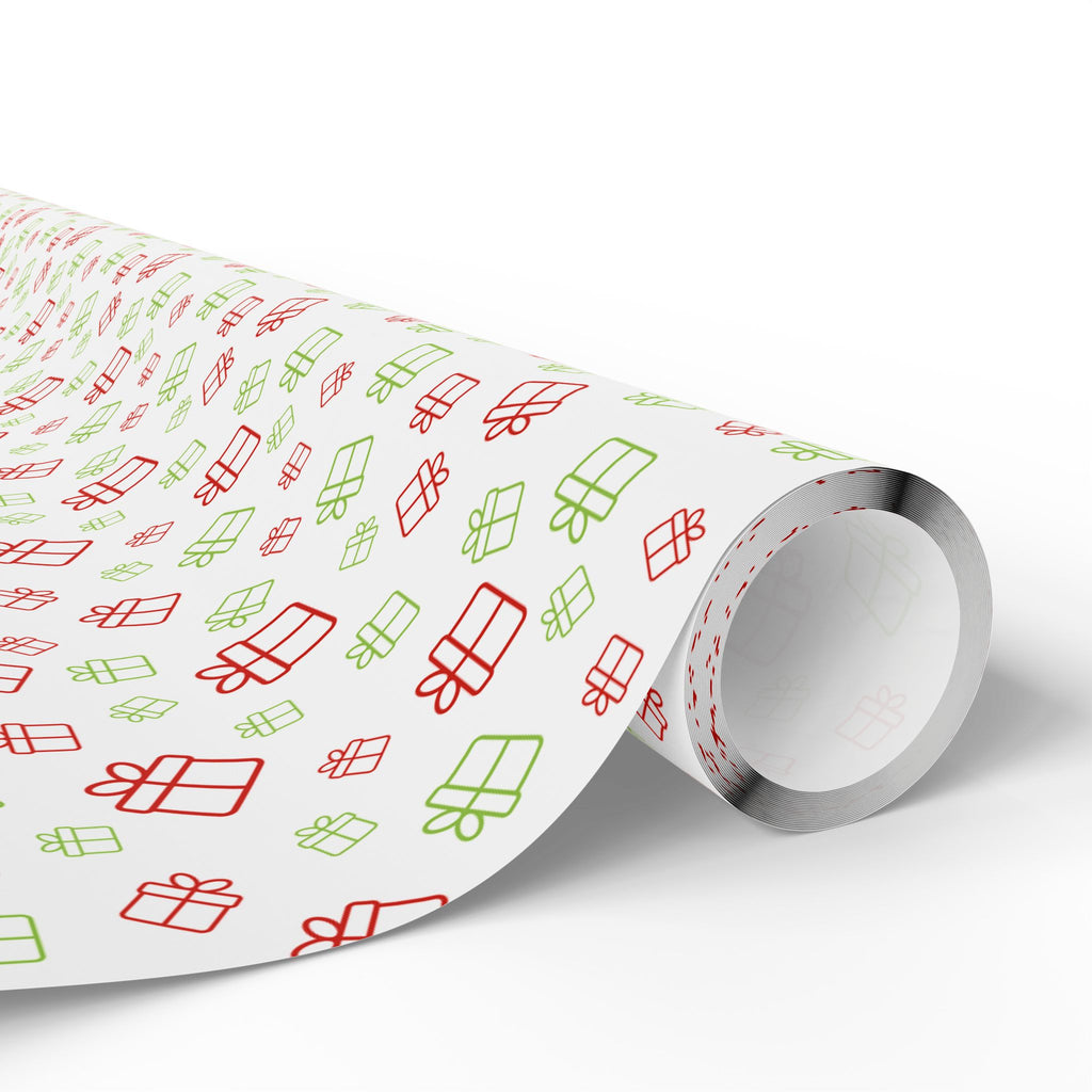 Christmas Gift Silhouettes Wrapping Paper | Holiday Gift Wrapping Paper Roll
