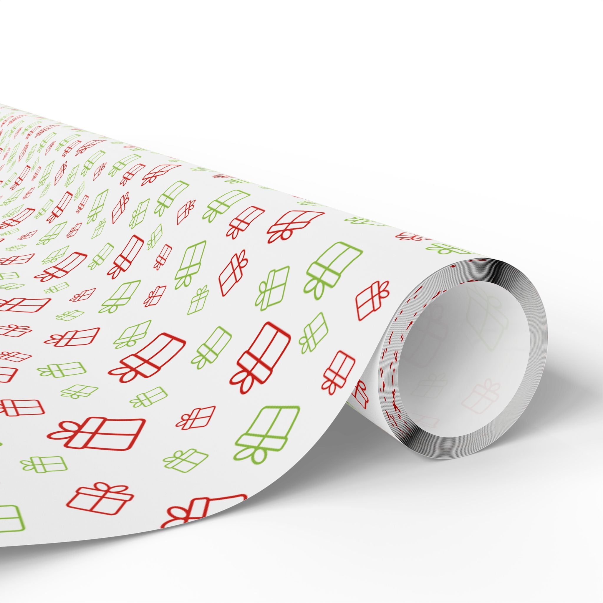 Christmas Gift Silhouettes Wrapping Paper | Holiday Gift Wrapping Paper Roll