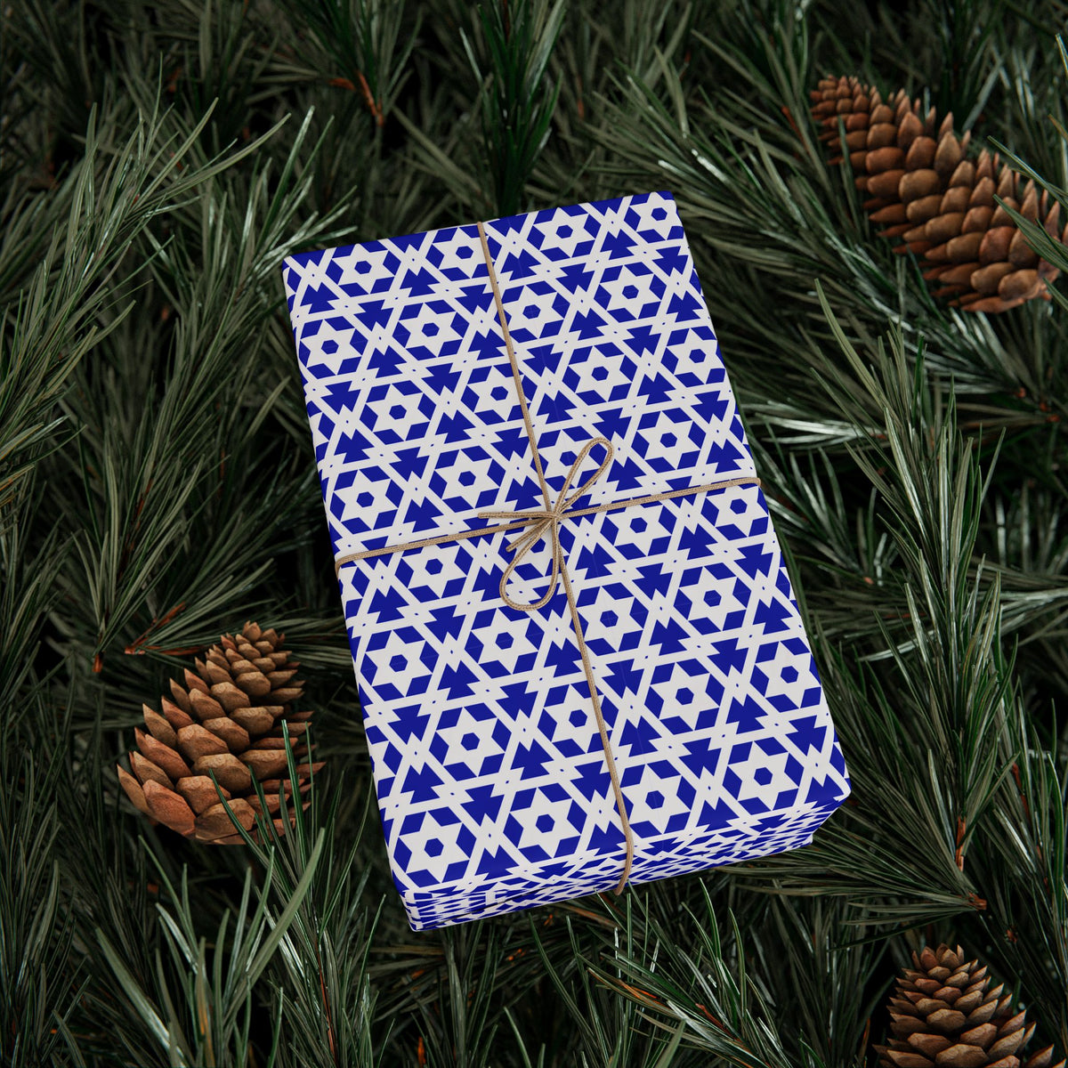 Hanukkah Abstract Star of David Wrapping Paper | Holiday Gift Wrapping Paper Roll