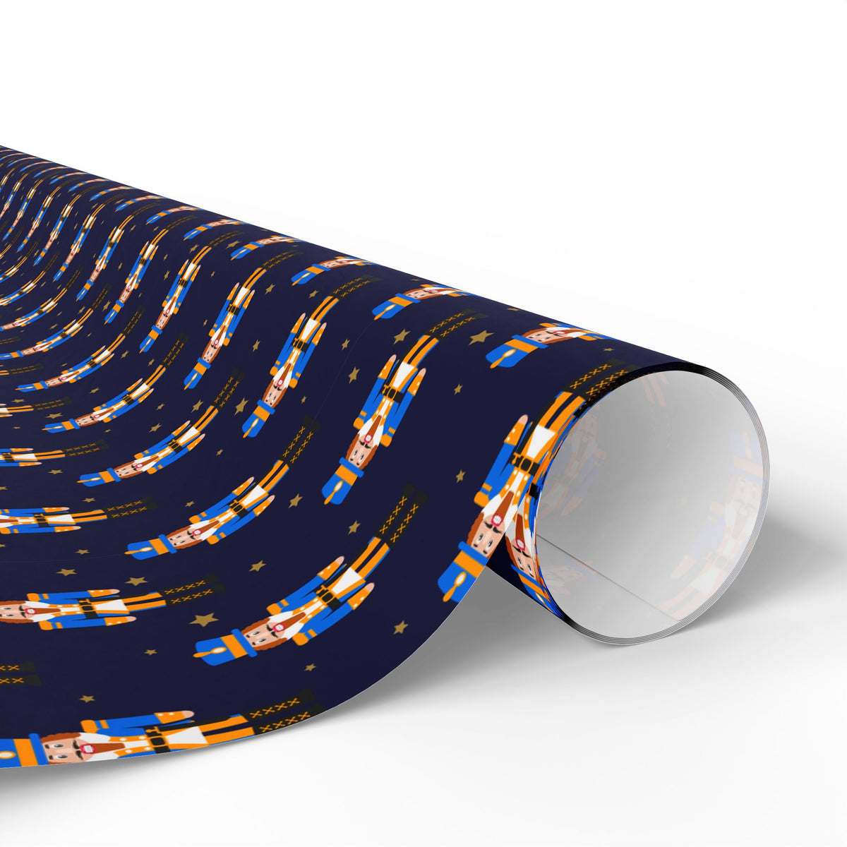 Christmas Blue Nutcracker Wrapping Paper | Holiday Gift Wrapping Paper
