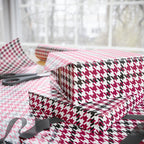 Houndstooth Wrapping Paper Design Raspberry 007 - Holiday Gift Wrapping Paper Roll