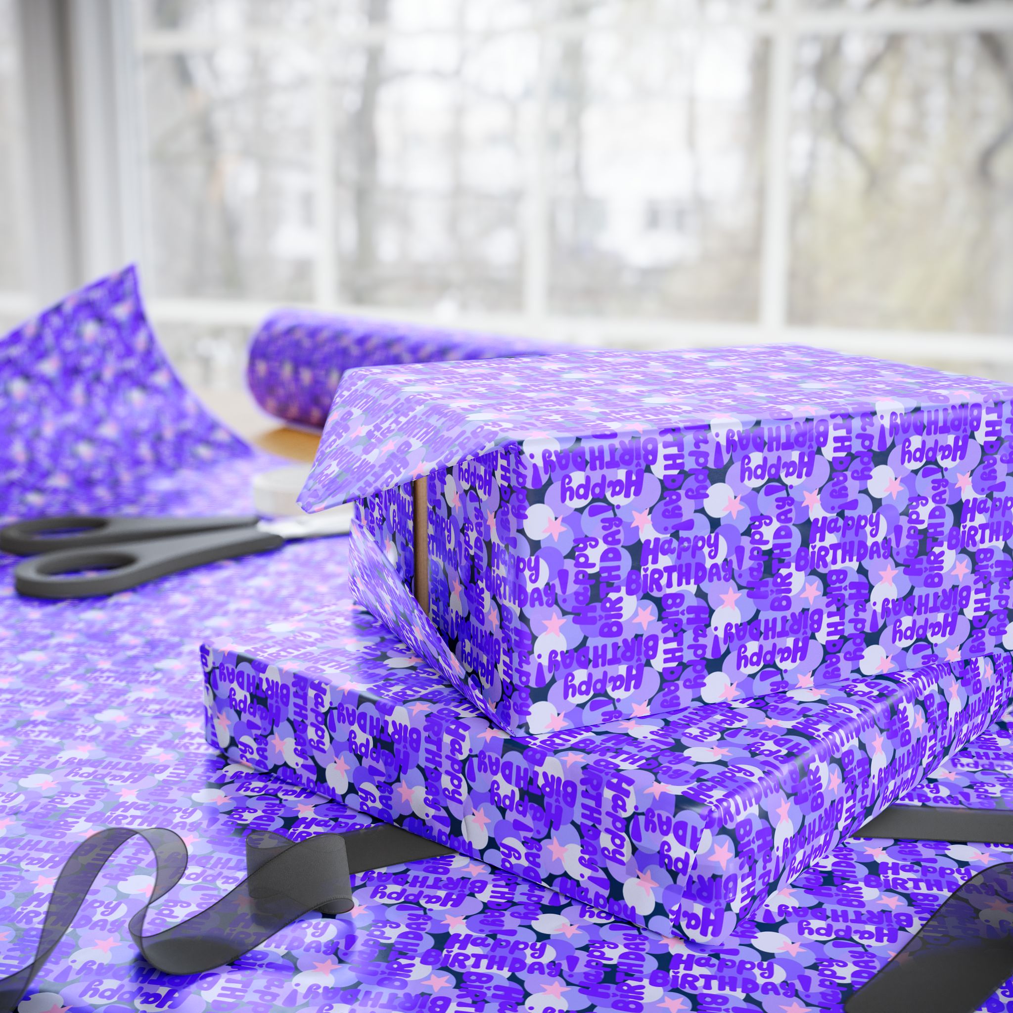 Birthday Wrapping Paper Design 001 - Holiday Gift Wrapping Paper Roll