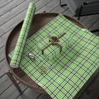 Houndstooth Wrapping Paper Design Lime 015 - Holiday Gift Wrapping Paper Roll