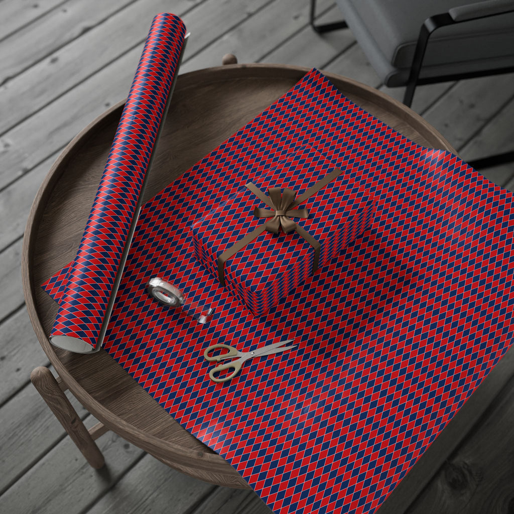 Argyle Design 033 Wrapping Paper - Holiday Gift Wrapping Paper Roll