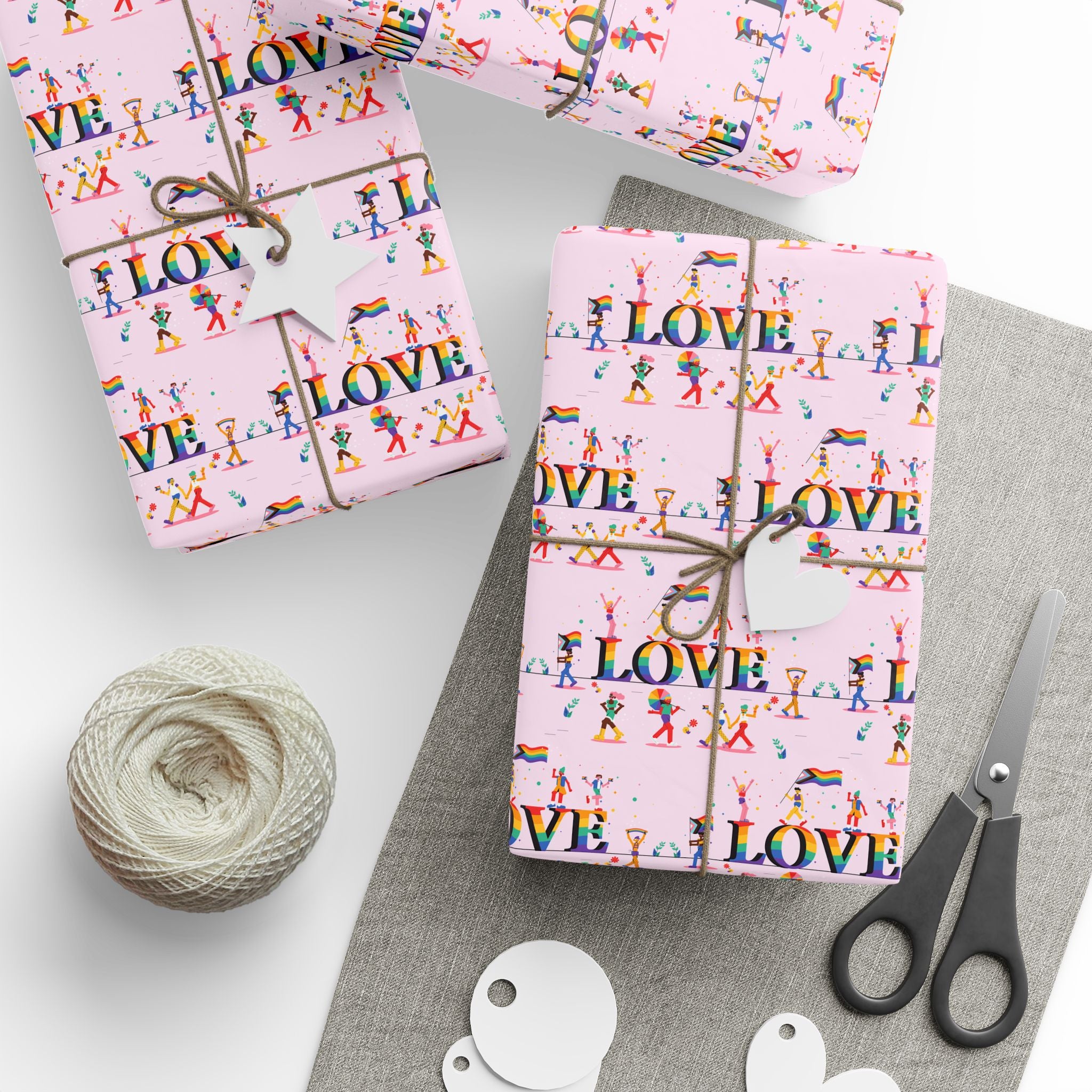 Gay Pride Love Parade Wrapping Paper Design | Holiday Gift Wrapping Paper Roll