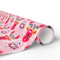 Day of the Dead Pink Celebration Wrapping Paper | Holiday Gift Wrapping Paper Roll