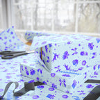 Christmas Blue on Blue Wrapping Paper | Holiday Gift Wrapping Paper