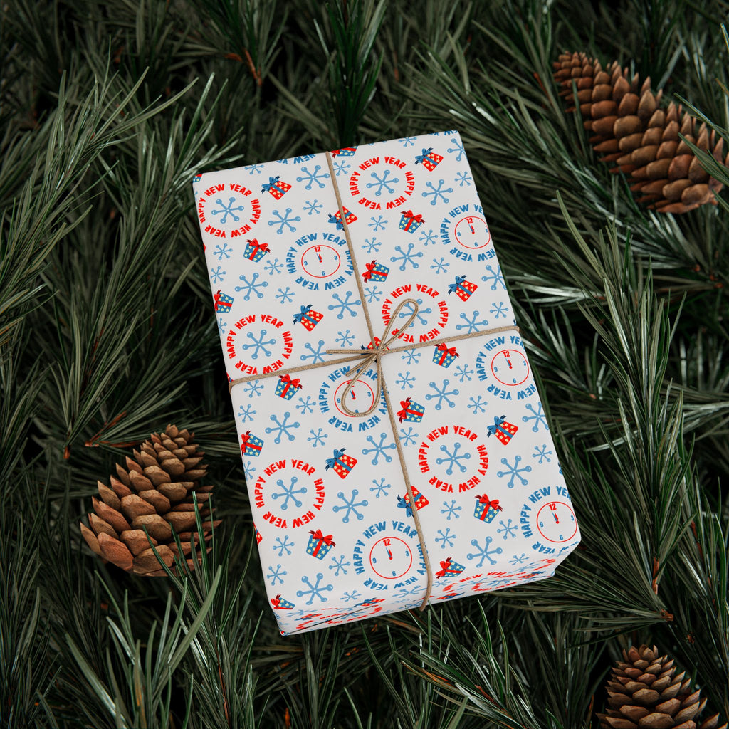 New Year's Countdown Wrapping Paper - Holiday Gift Wrapping Paper Roll