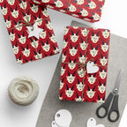Halloween Creepy Demon Heads Wrapping Paper | Holiday Gift Wrapping Paper Roll
