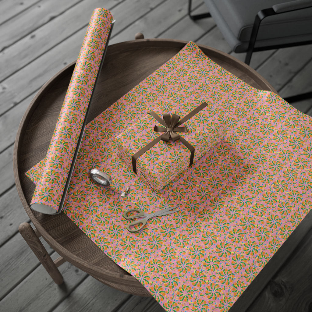 Floral Design 005 Wrapping Paper - Holiday Gift Wrapping Paper Roll